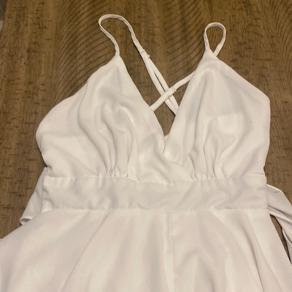 - White short romper